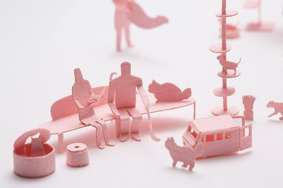 Architectural Model Accessories Series Set No.65 Cat Cafe Ed. Pink