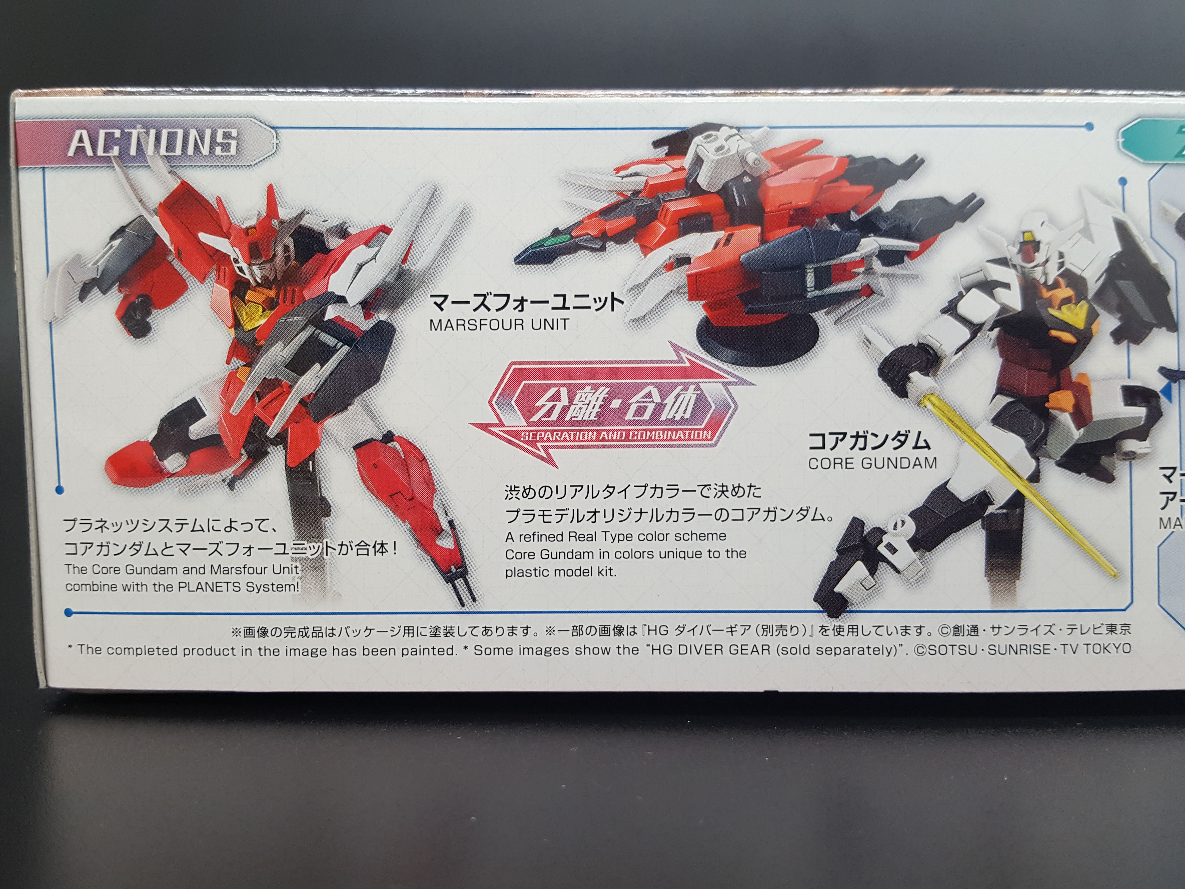 1/144 HDBD:R Core Gundam (Real Type Color) & Marsfour Unit